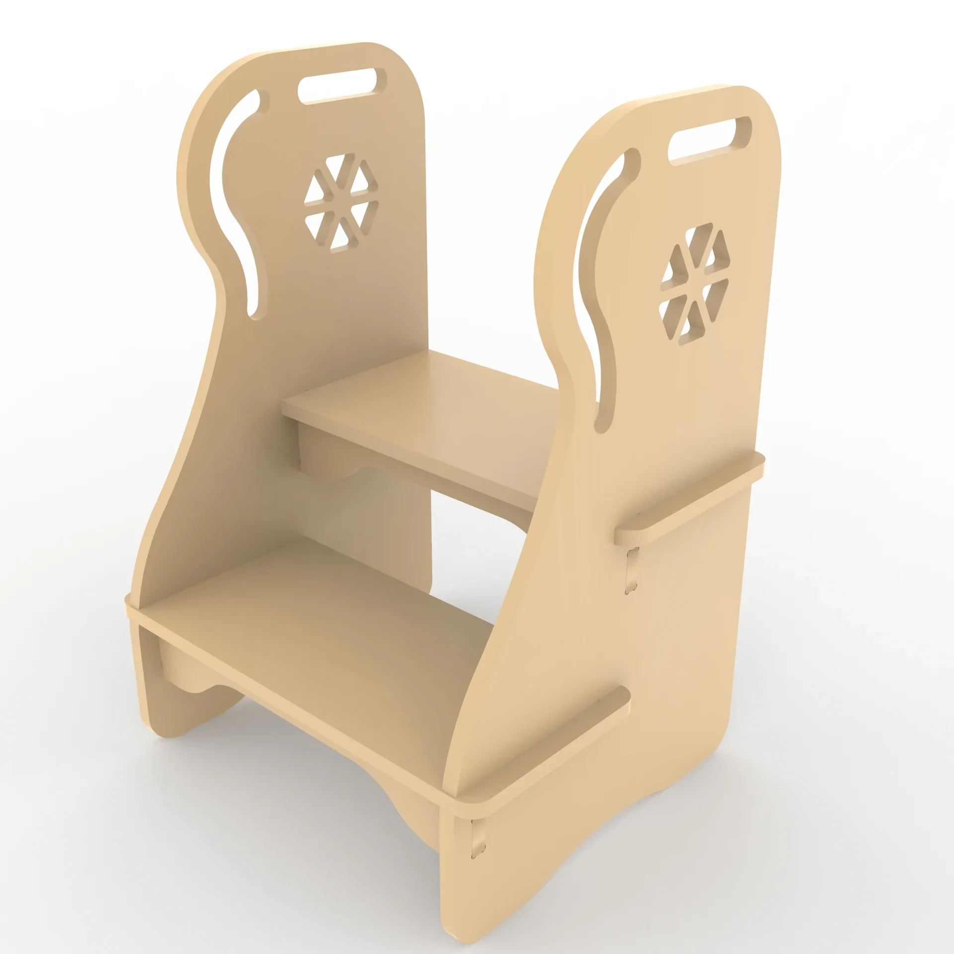 Curvy Ergonomic Toddler Step Stool Booster