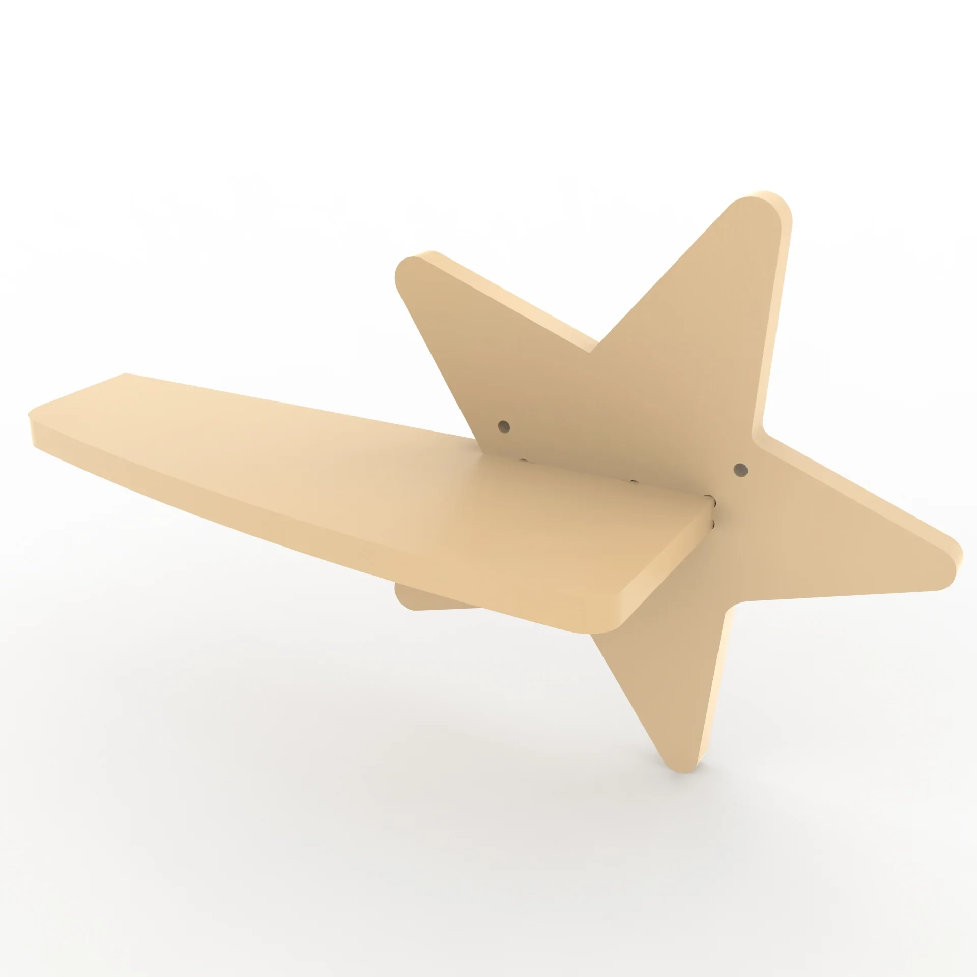 Star Wooden Wall Shelf