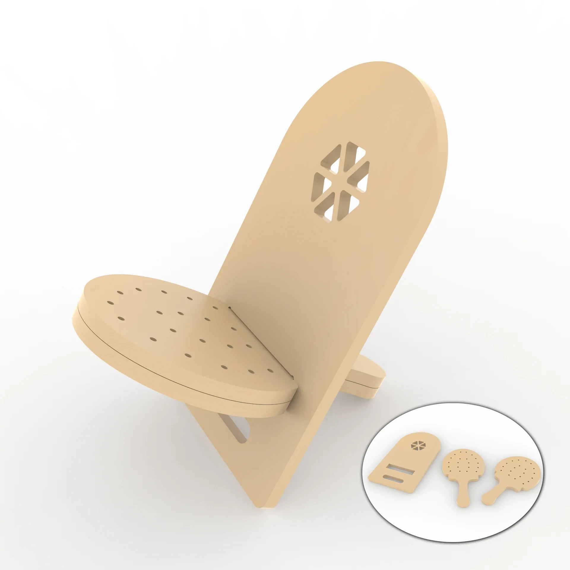 Interlocking 2-Piece Folding Beach & Lawn Chair